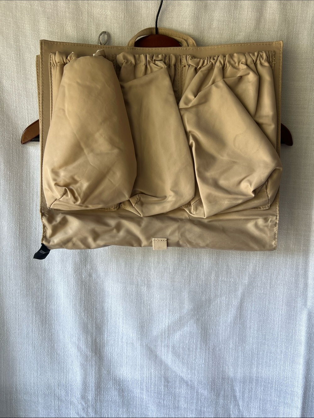 ToteSavvy Beige Bag Organizer with Elastic Pouches - Original